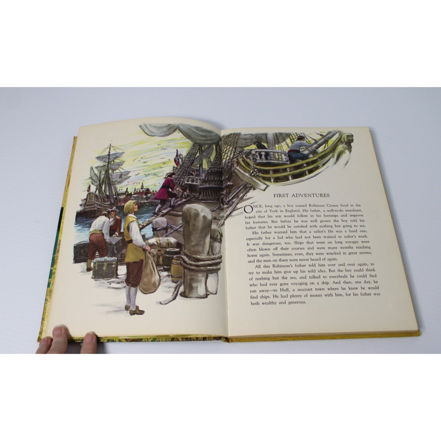 The Story of Robinson Crusoe Random House Hardcover Illustrated Book 1952