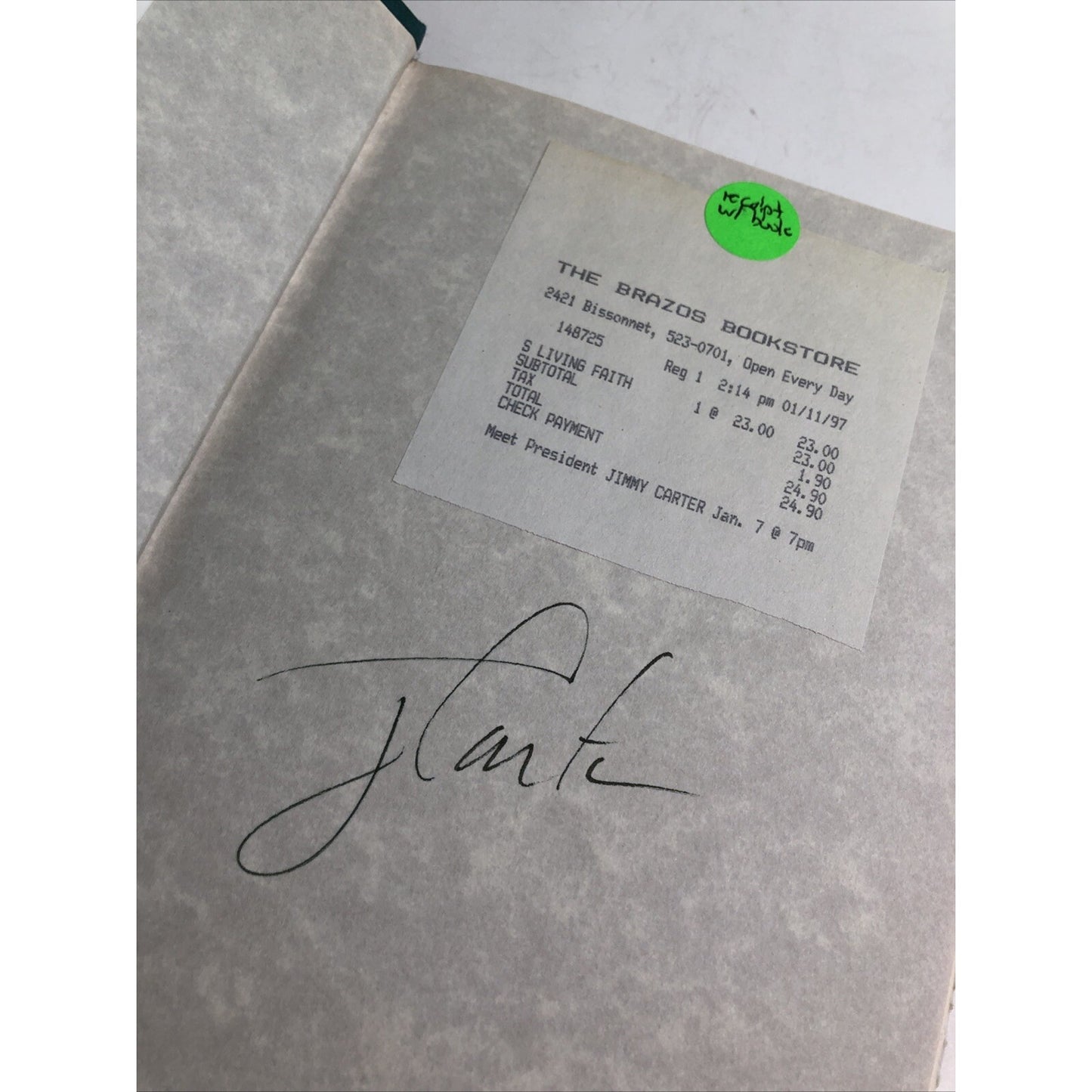 Living Faith by Jimmy Carter 39th President Of The United States HC DJ SIGNED