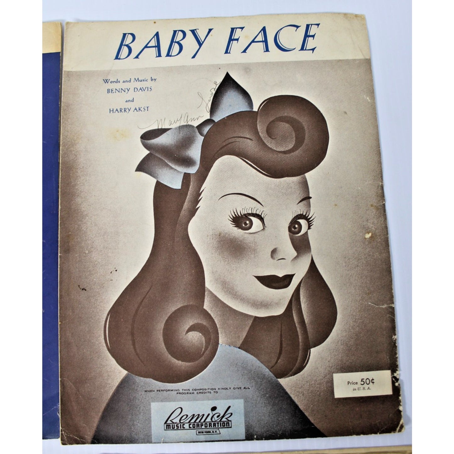 Vintage 1920s-1940s Sheet Music- Cotton Club, Billion Dollar Baby, Baby Face