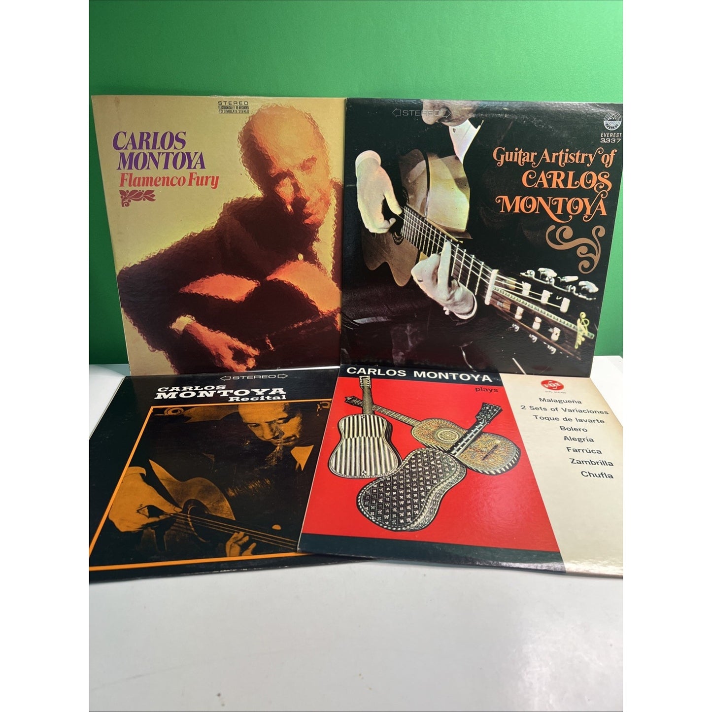Lot Of 4 CARLOS MONTOYA LP Albums Everest/Vox Guitar