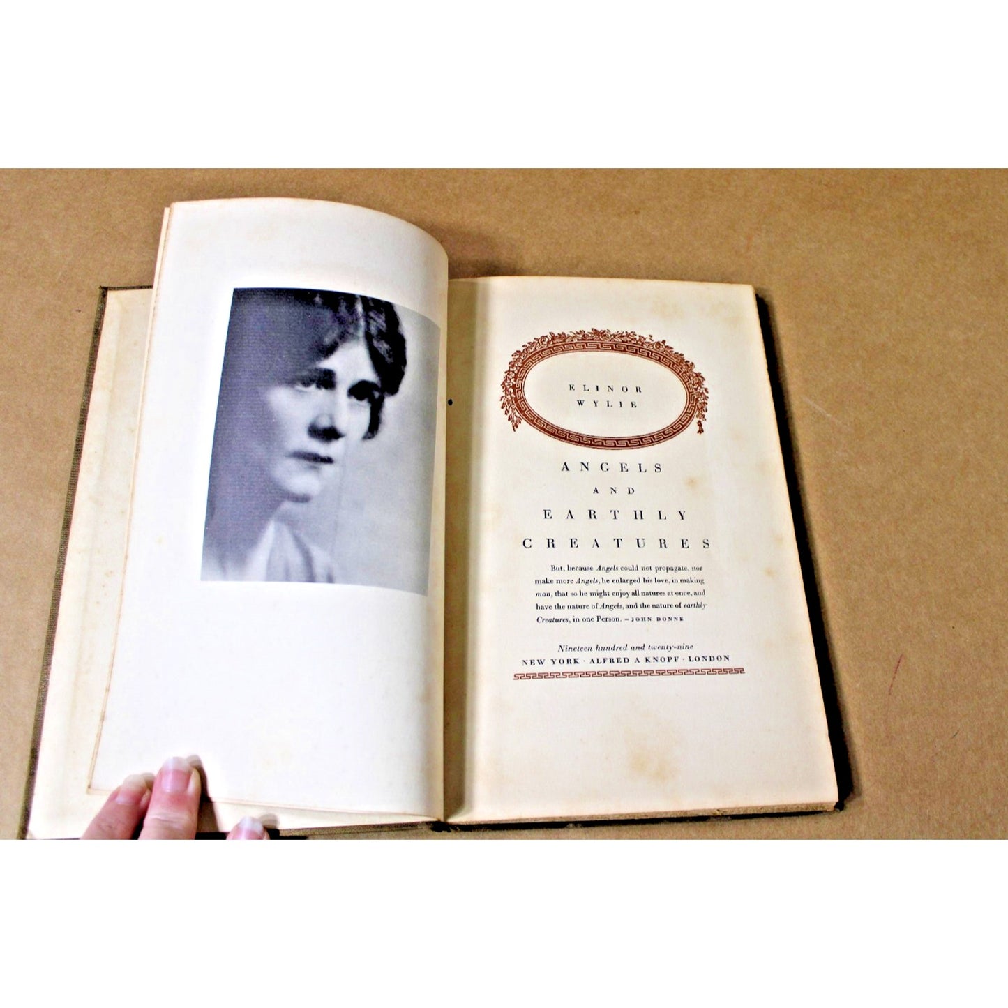 1929 Poetry Volume Elinor Wylie Angels And Earthly Creatures, Knopf