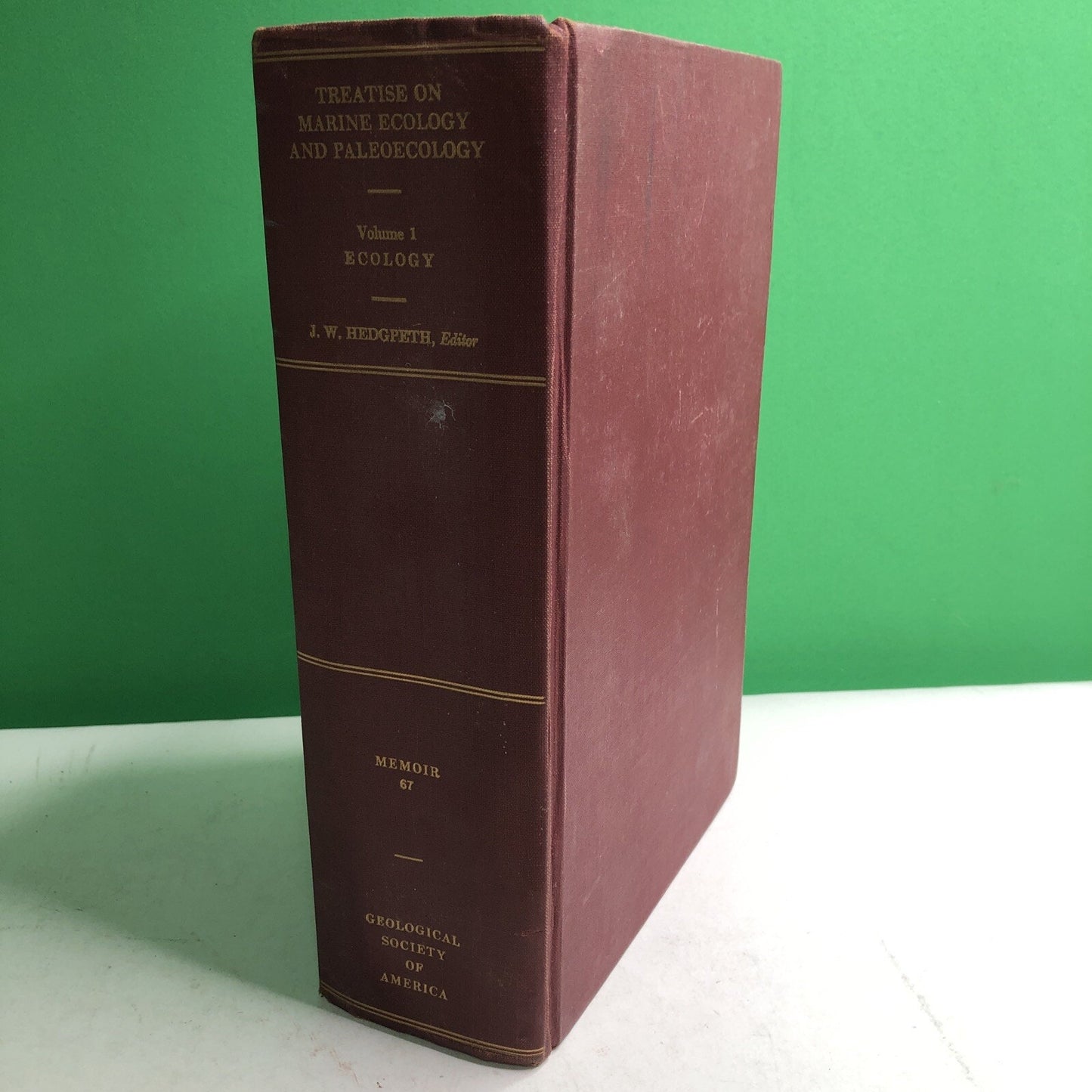 1957 Treatise Marine Ecology Paleoecology Vol. 1 Illus. Maps Geological Society