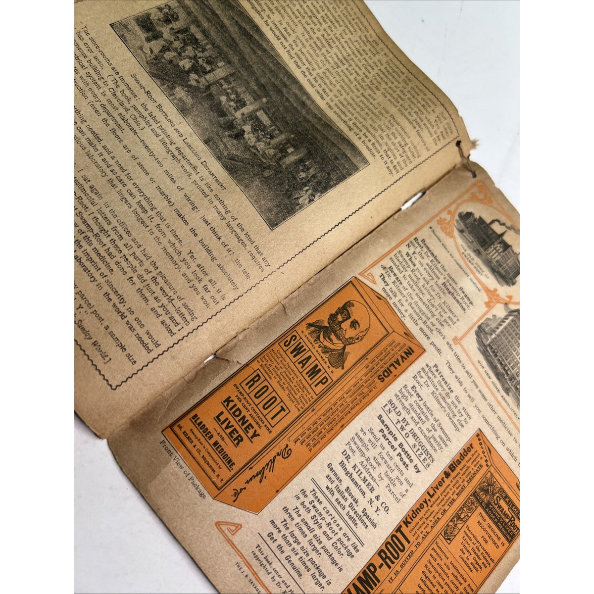 1922 Swamp-Root Almanac Weather Forecasts Dr. Kilmer & Co Advertisement Medicine