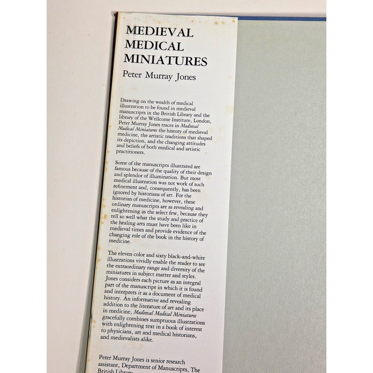 Medieval Medical Miniatures Peter Murray Jones 1985 British Library Illustration