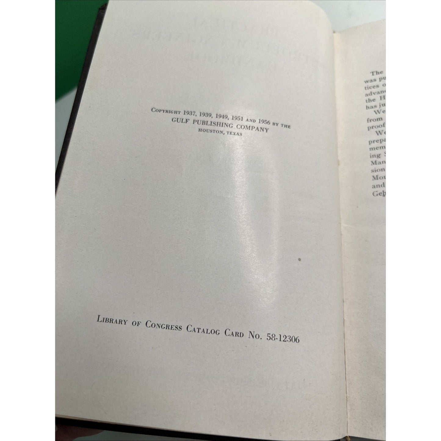 1956 Practical Petroleum Engineers’ Handbook Fourth Edition by Zaba & Doherty
