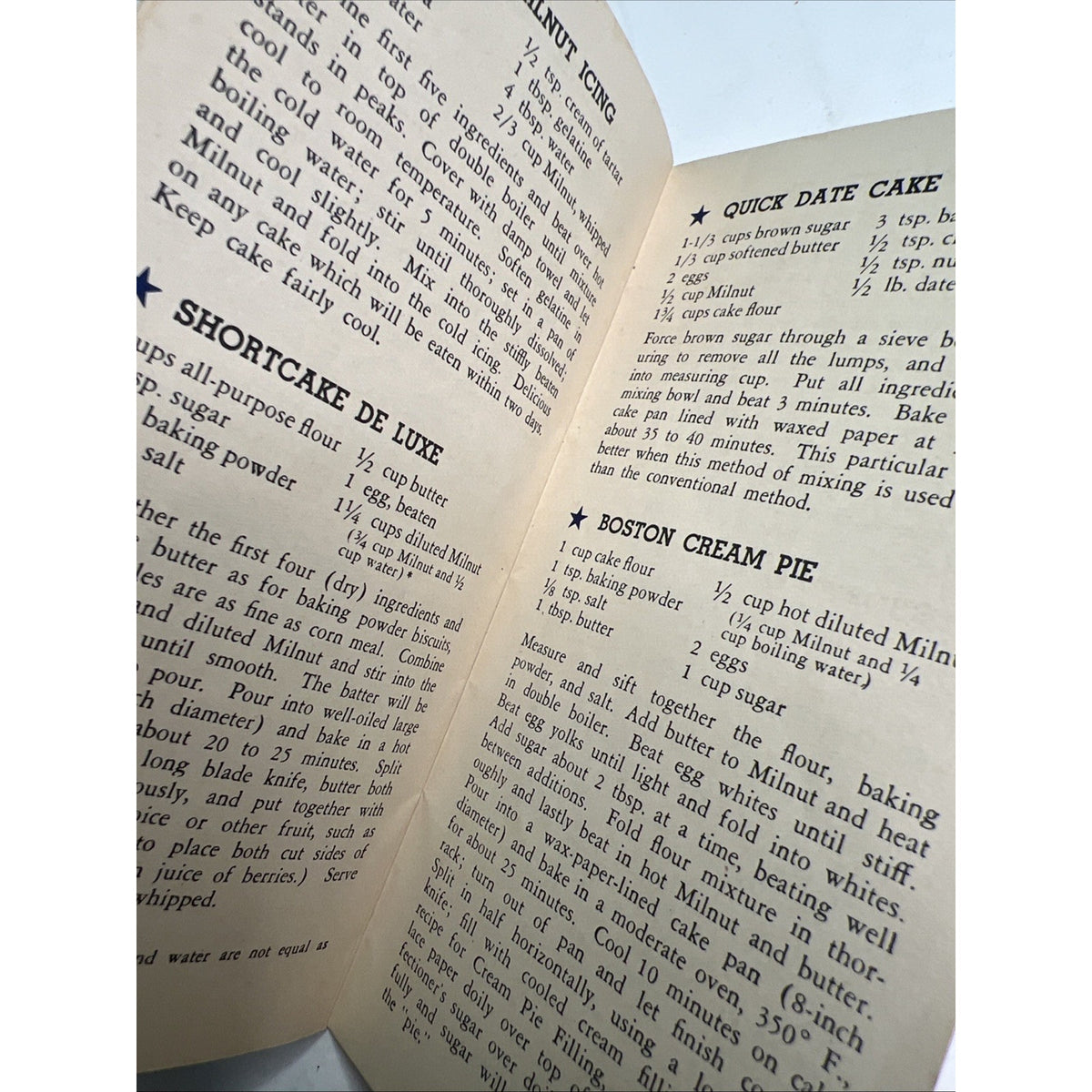 1939 Advertising Booklet 60 New Recipes For MILNUT “It Whips” Milk Substitute