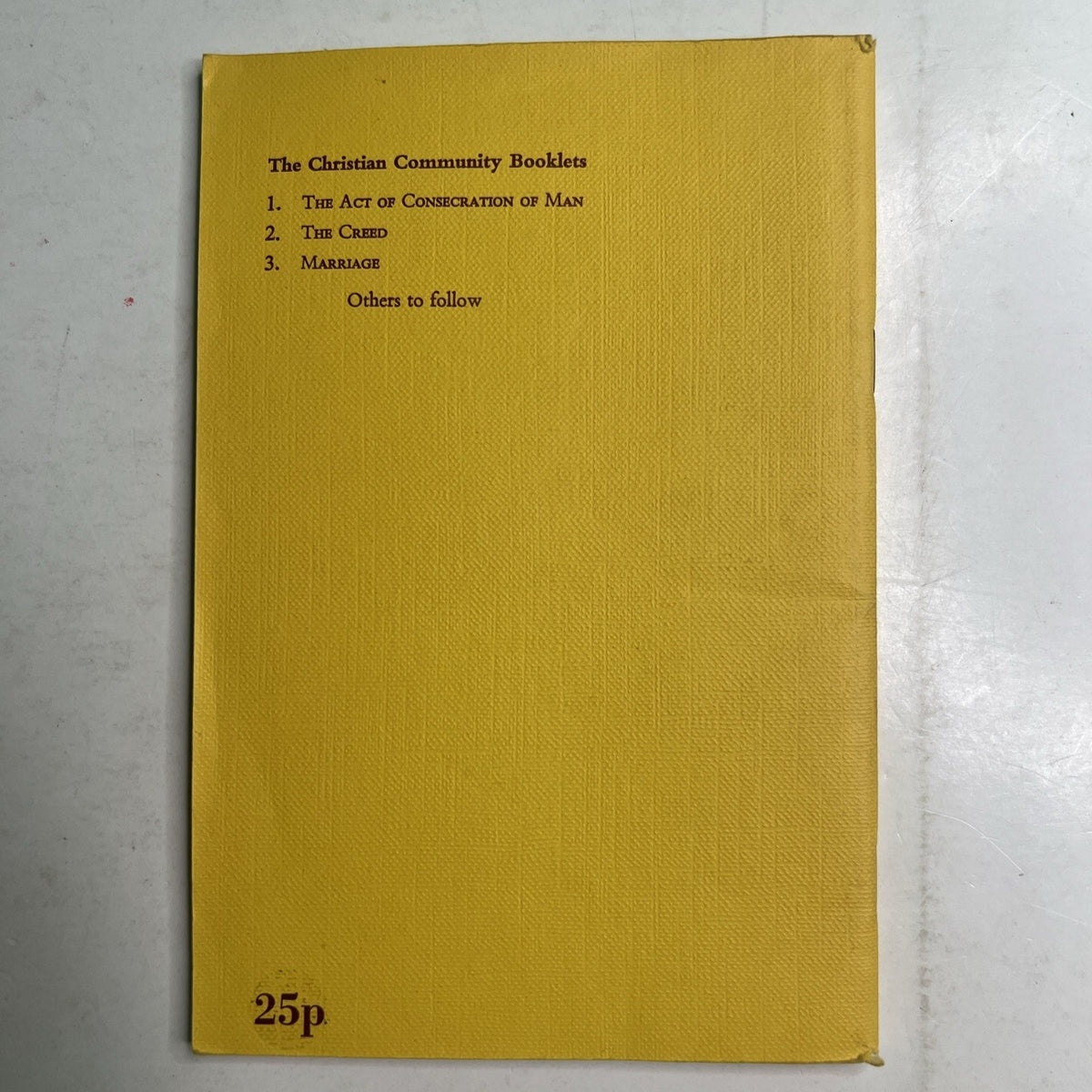 1971 Booklet The Essence Of Christianity By Dr. Rudolf Frieling