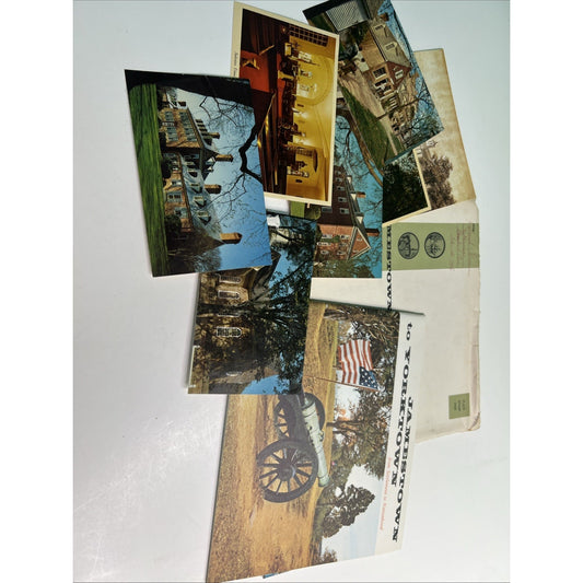 Vintage 1961 Jamestown to Yorktown Guide Book AND Postcard Lot Of 8