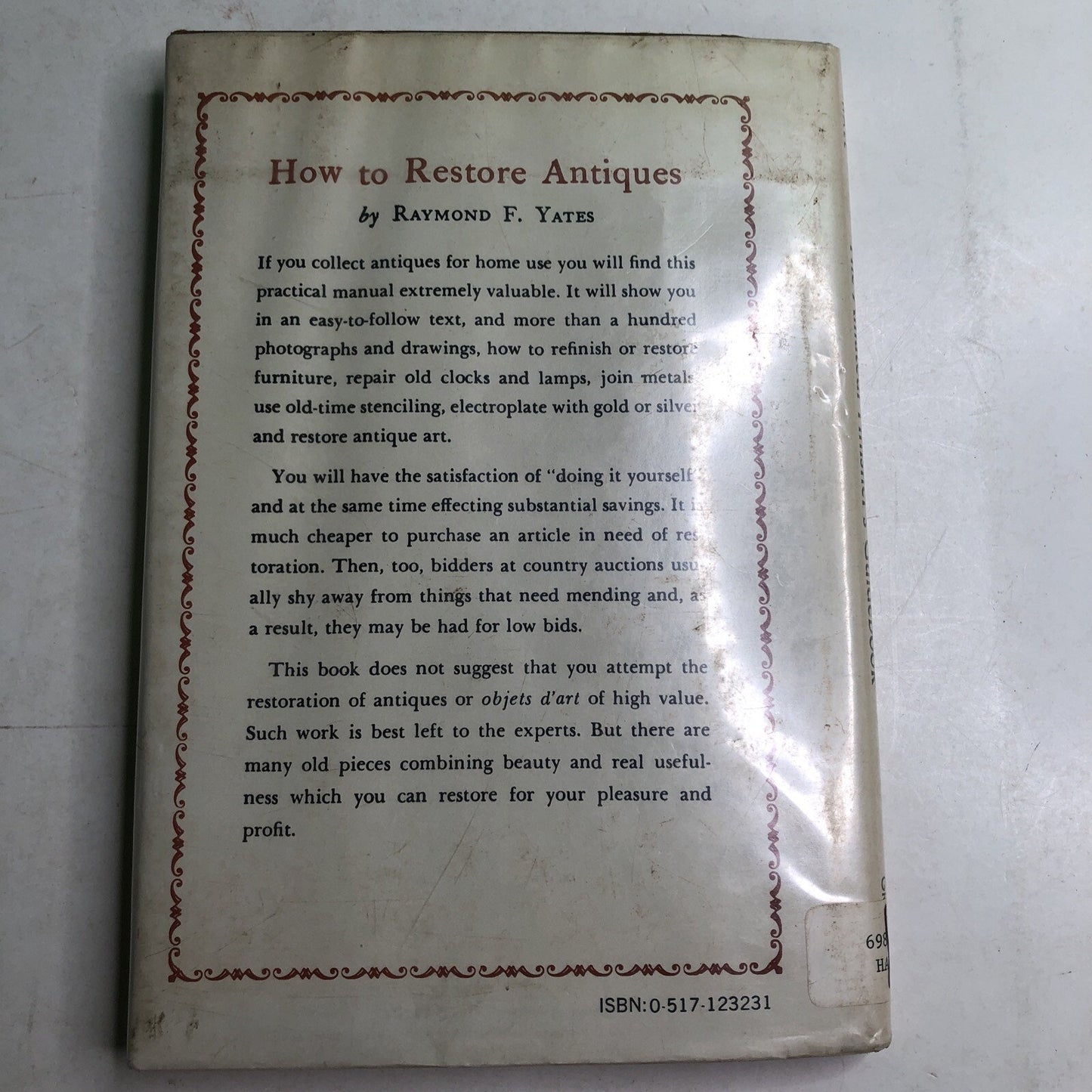 The Amateur Finisher's Guidebook by Borden Hall 1952 Hardcover Book HC DJ 1st Ed