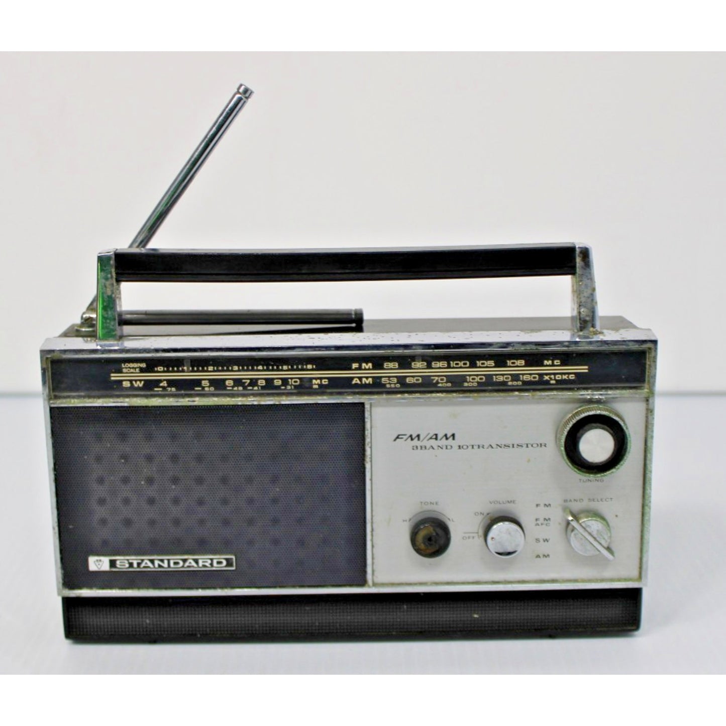 Vintage Retro Standard Portable 3-Band AM/ FM/ SW Transistor Radio SR-J808FA