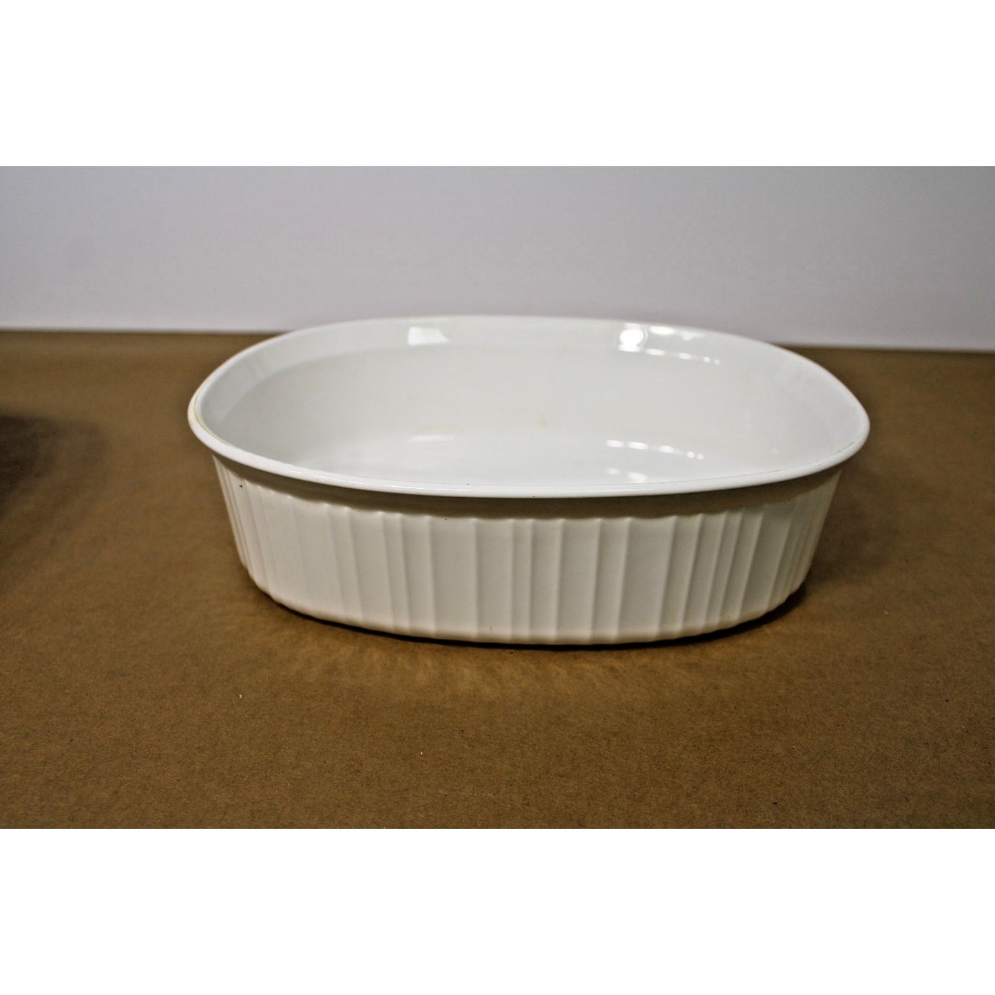 Corning French White 2.5 Quart Oval Covered Casserole No Lid, 11" x 8.5" x 3"
