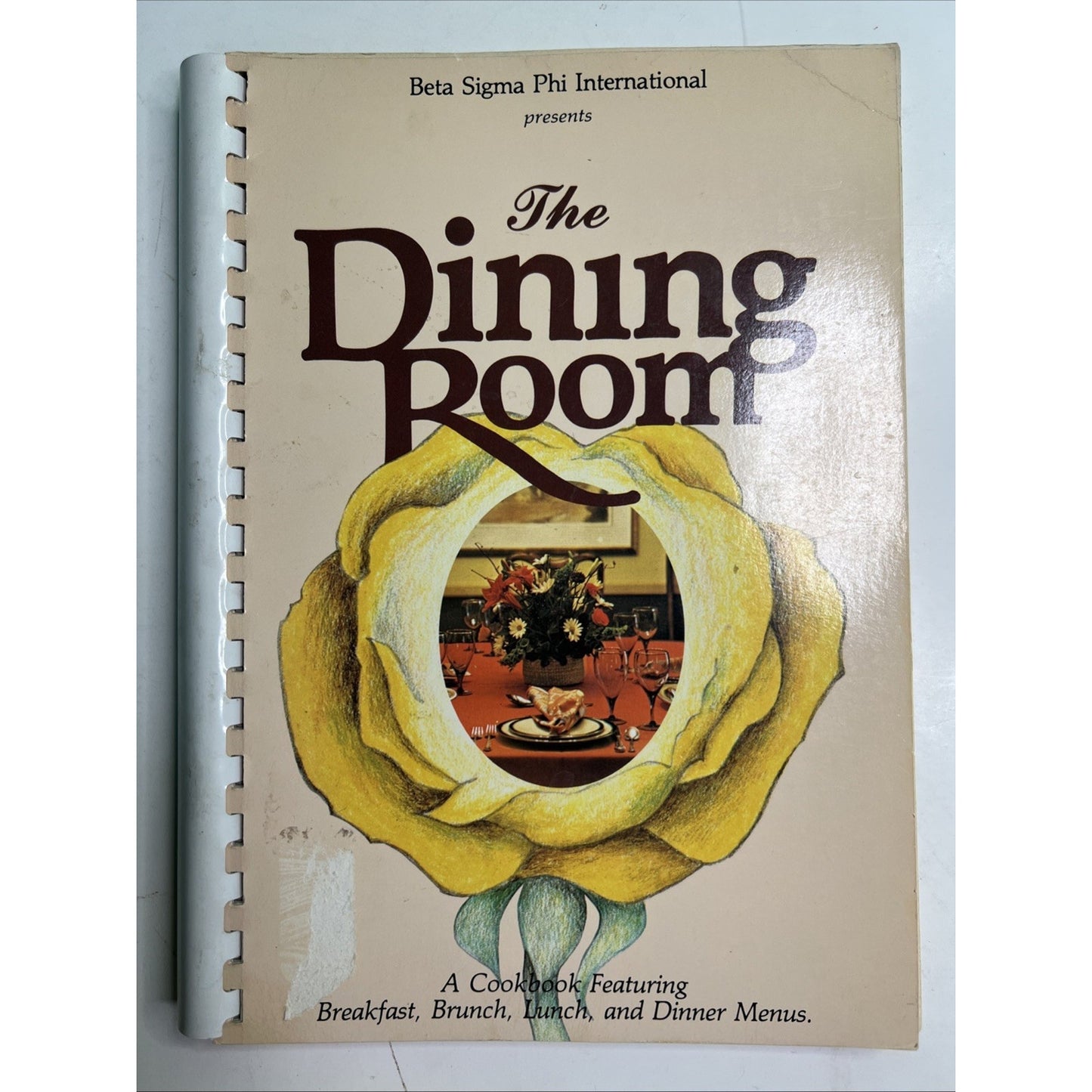 The Dining Room Beta Sigma Phi International Vintage Spiral Menu Cookbook PB
