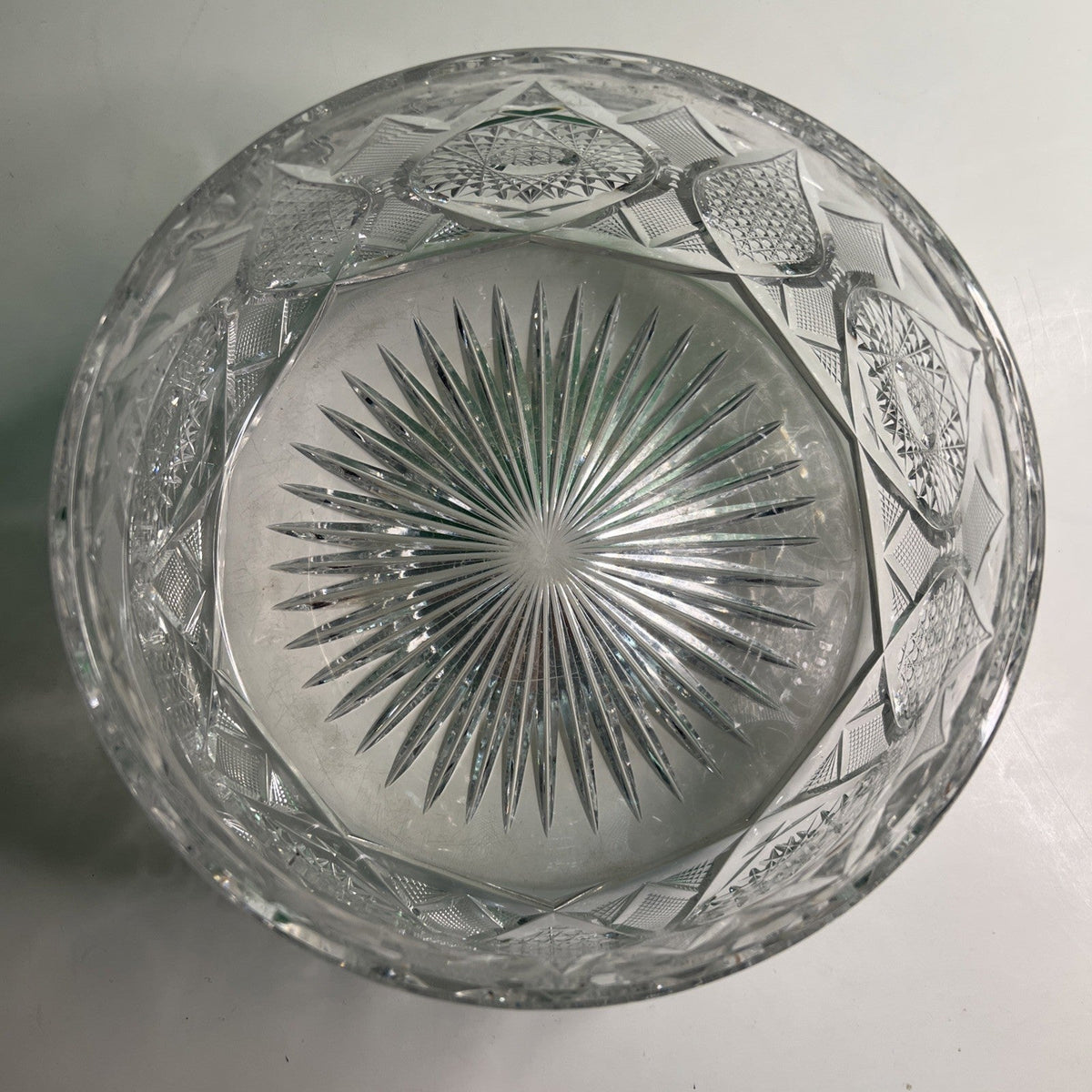 Elegant Vintage Cut Crystal Bowl 7.5” Diameter