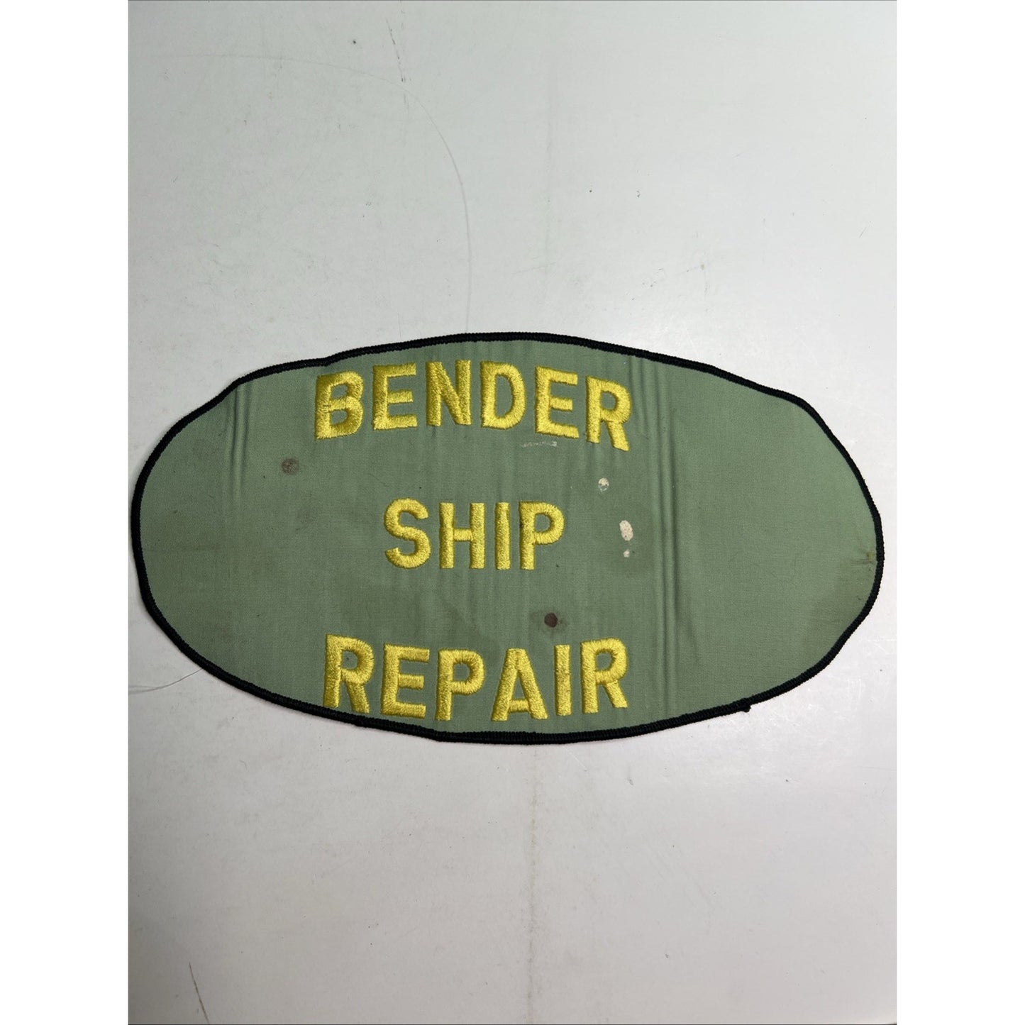 BENDER SHIP REPAIR Mobile Alabama Large Embroidered Patch Non Adhesive Used C