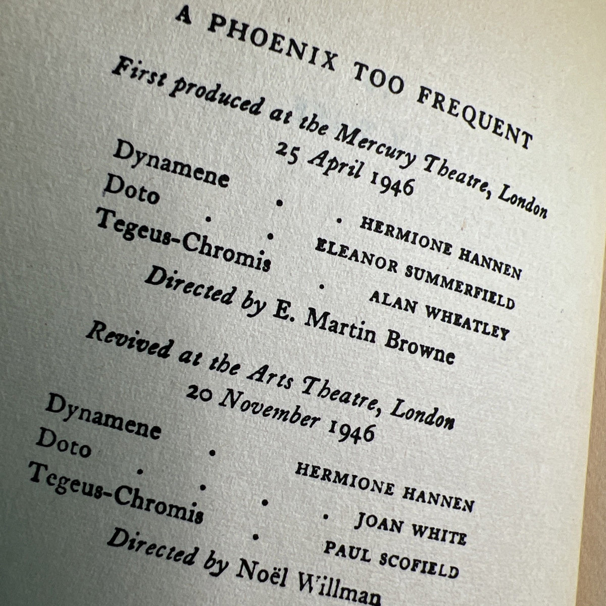 Three Plays Oxford PB A Phoenix Too Frequent Thor With Angels by Christopher Fry