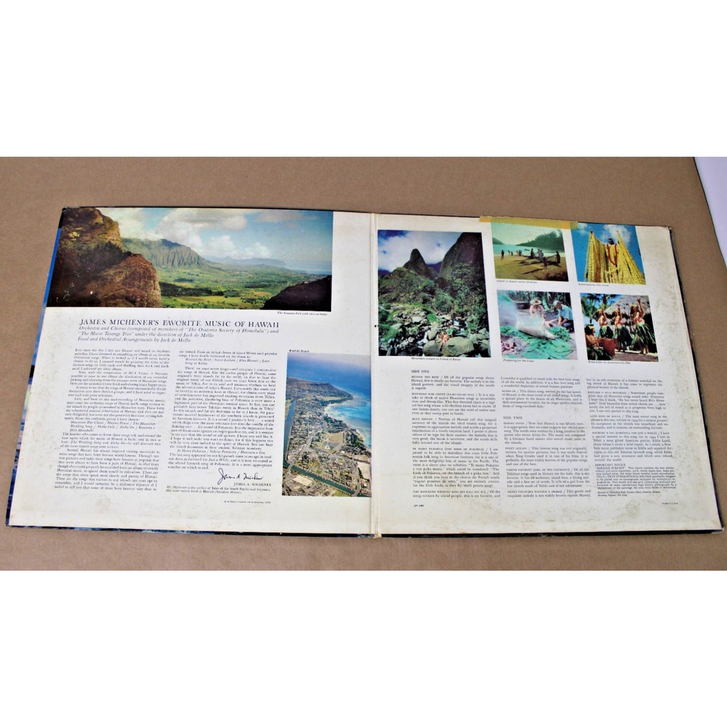 1958 James Michener's Favorite Music of Hawaii Gatefold Cover LP Record LPM-2150