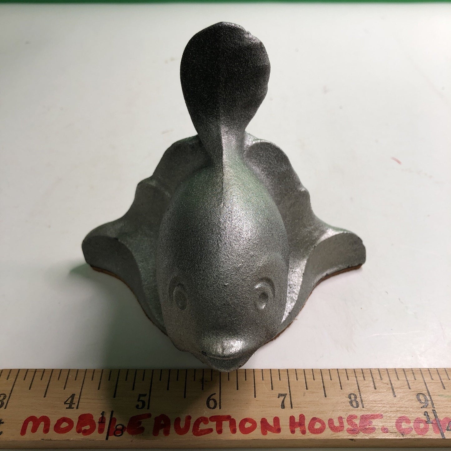 Vintage MCM Cast Iron Fish Paperweight Bookend