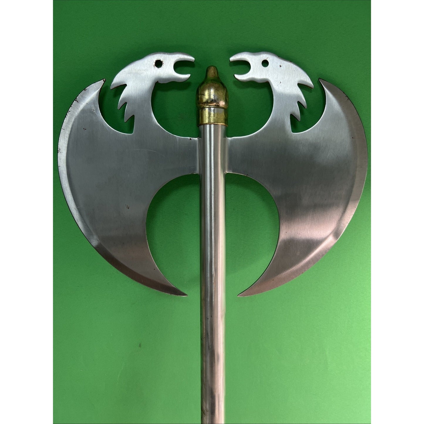 Pre-Owned Fantasy Dragon Battle Axe Overall Length 28” Blades 10” Tall