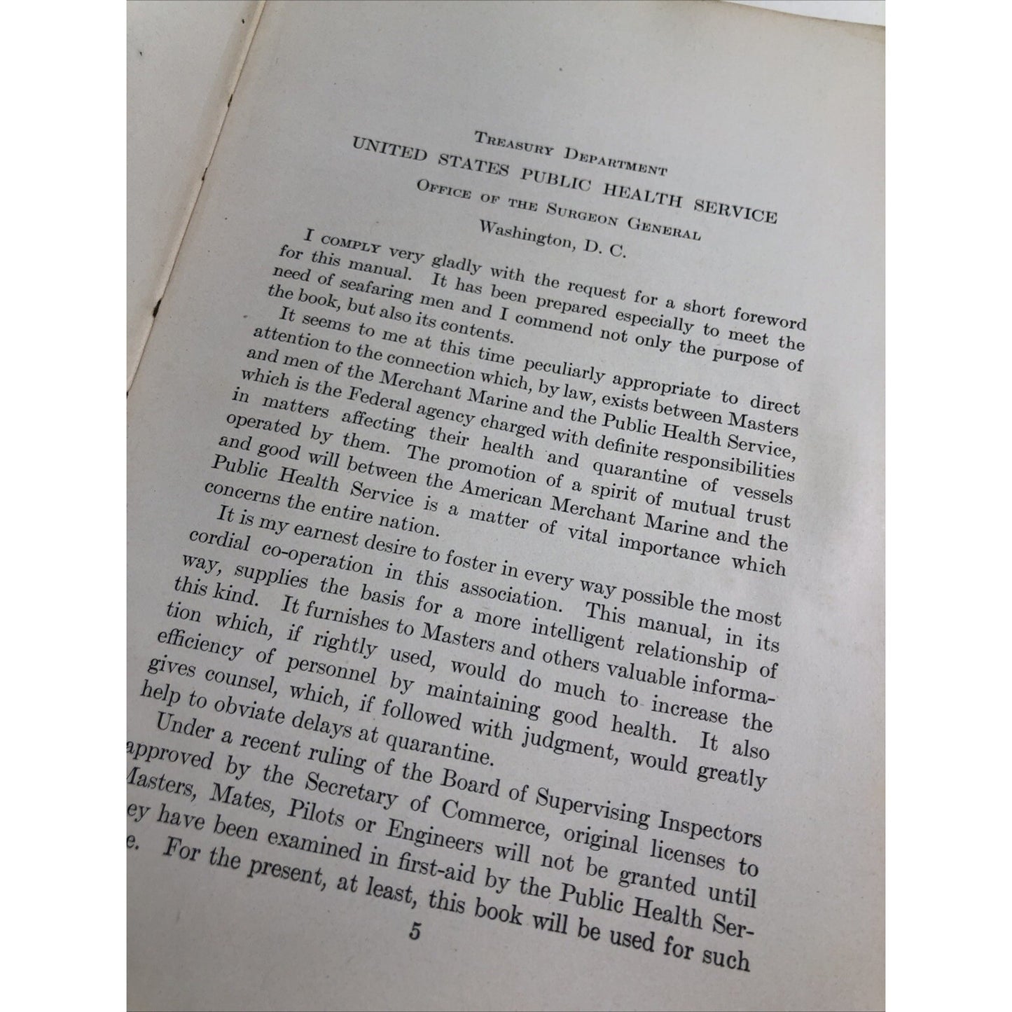 1922 Manual SHIP SANITATION FIRST AID Merchant Seamen PB 1st Edition Illustrated