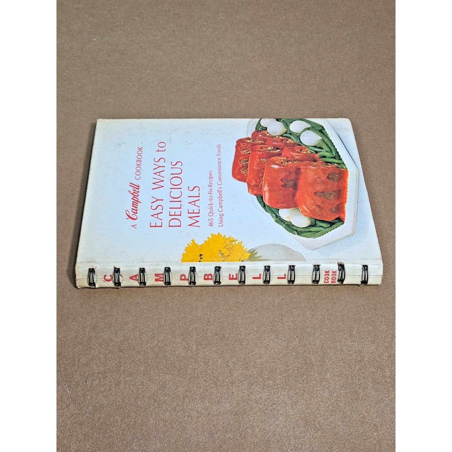 Vintage 1968 Campbell's "Easy Ways to Delicious Meals" Spiral Cookbook - MCM