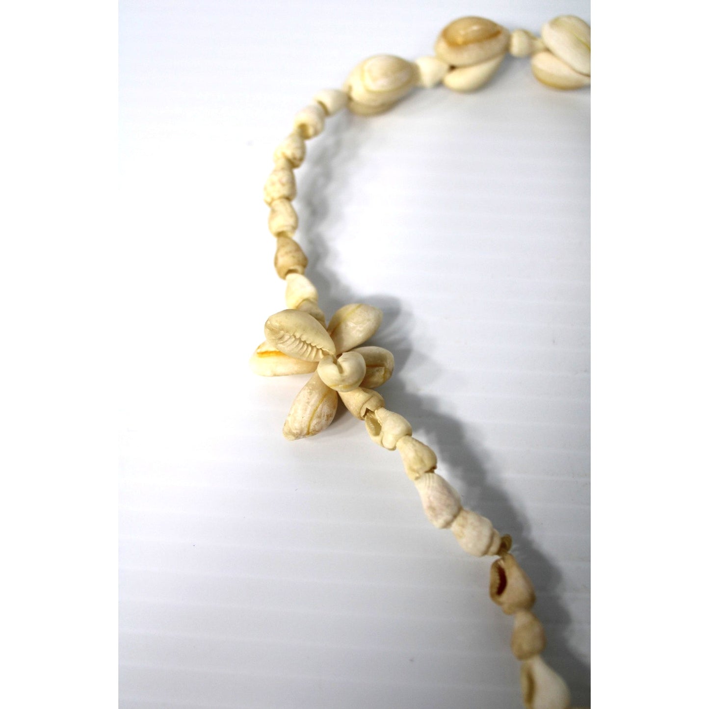 Vintage Hawaiian Cowrie Shell Necklace, 30" Boho Coastal Cowgirl