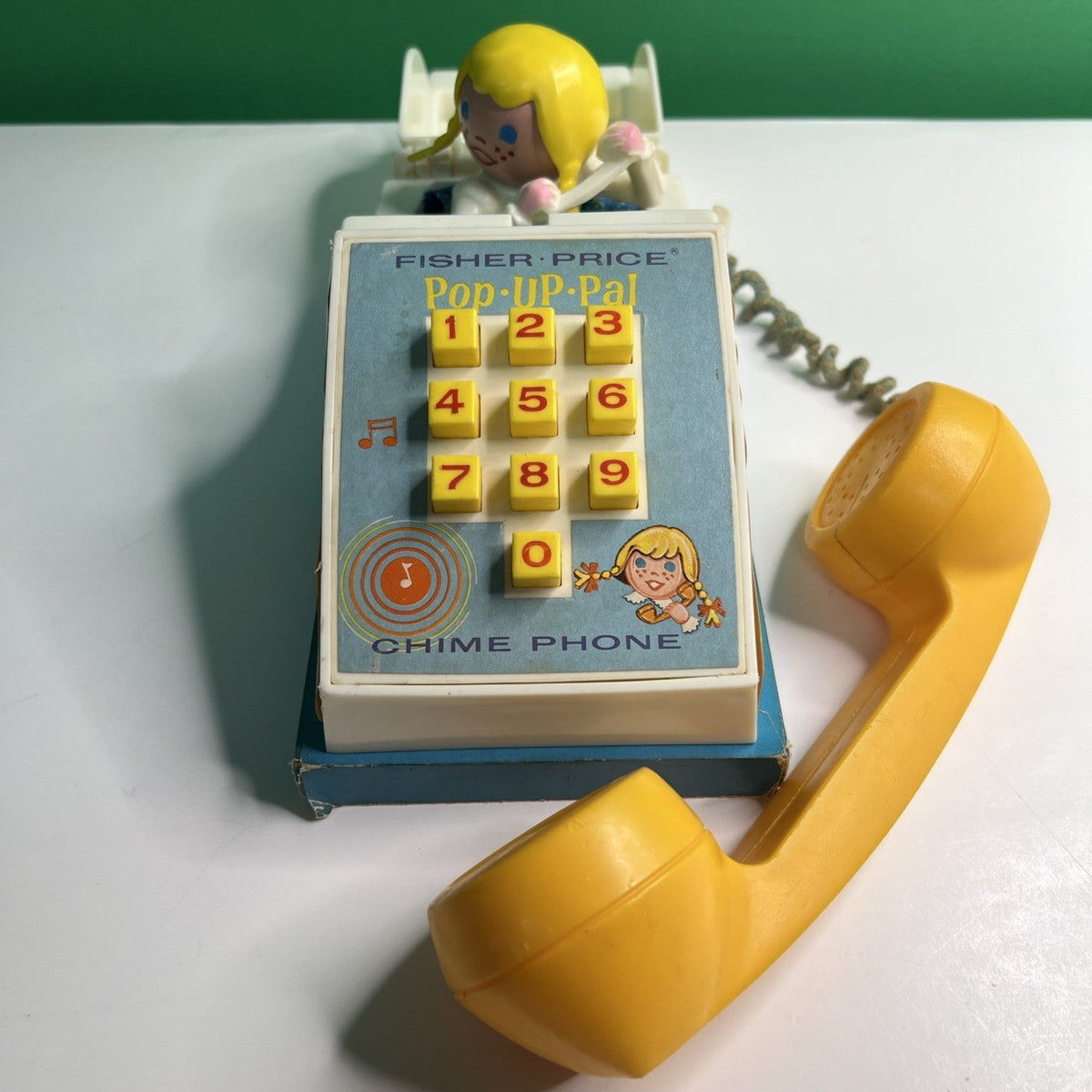 Vintage 1968 Fisher Price Pop Up Pal Chime Phone #150 Toy Telephone