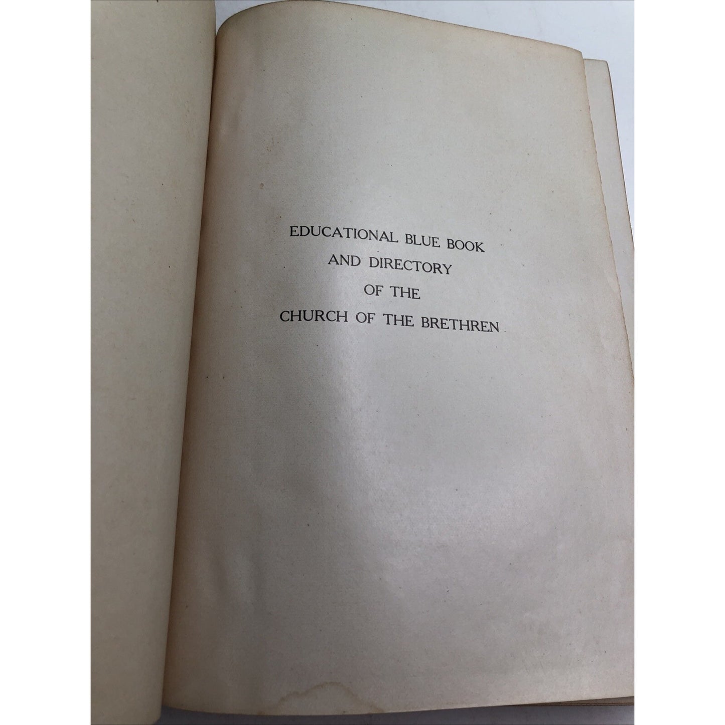 Educational Blue Book and Directory of the Church 1st Edition Cable & Sanger