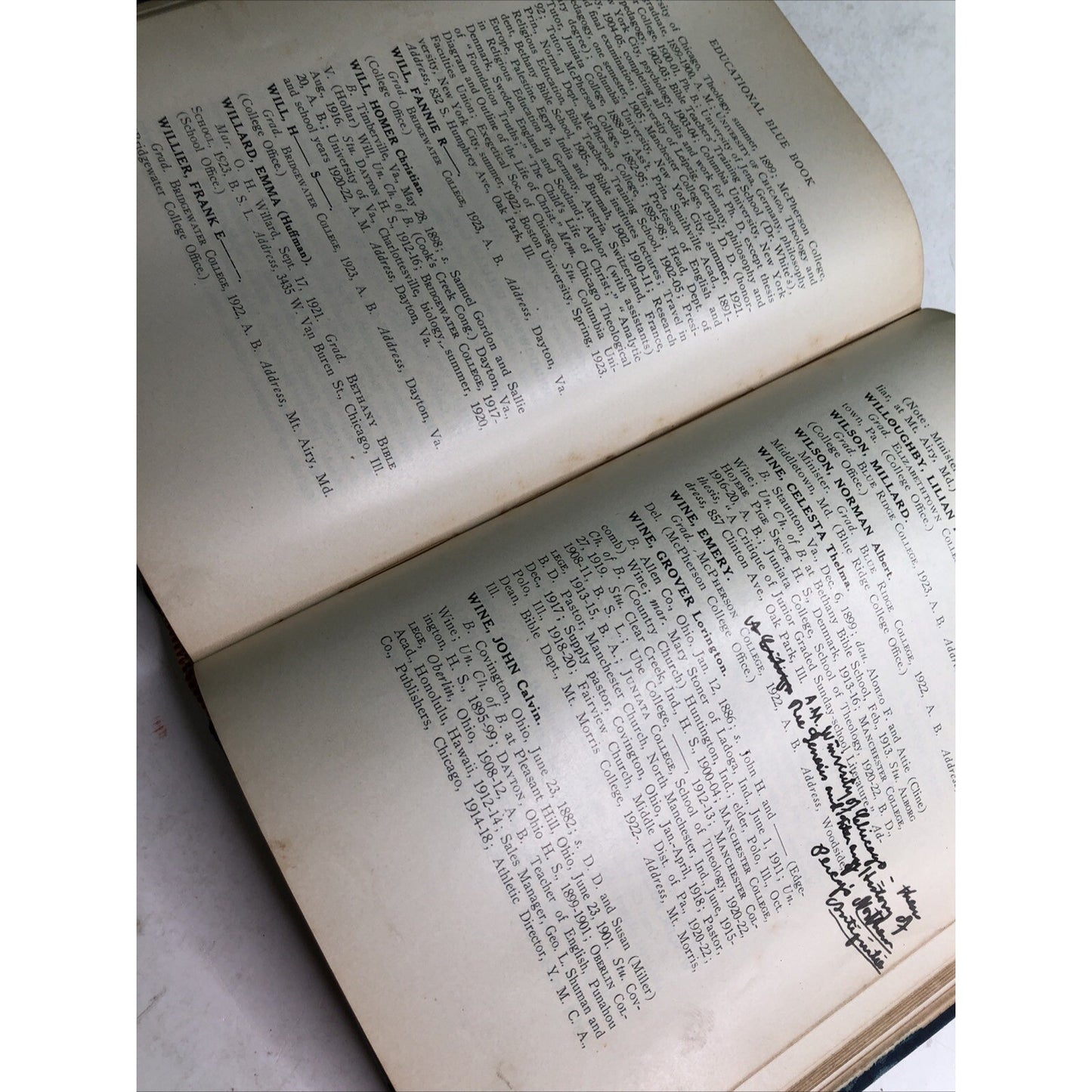 Educational Blue Book and Directory of the Church 1st Edition Cable & Sanger