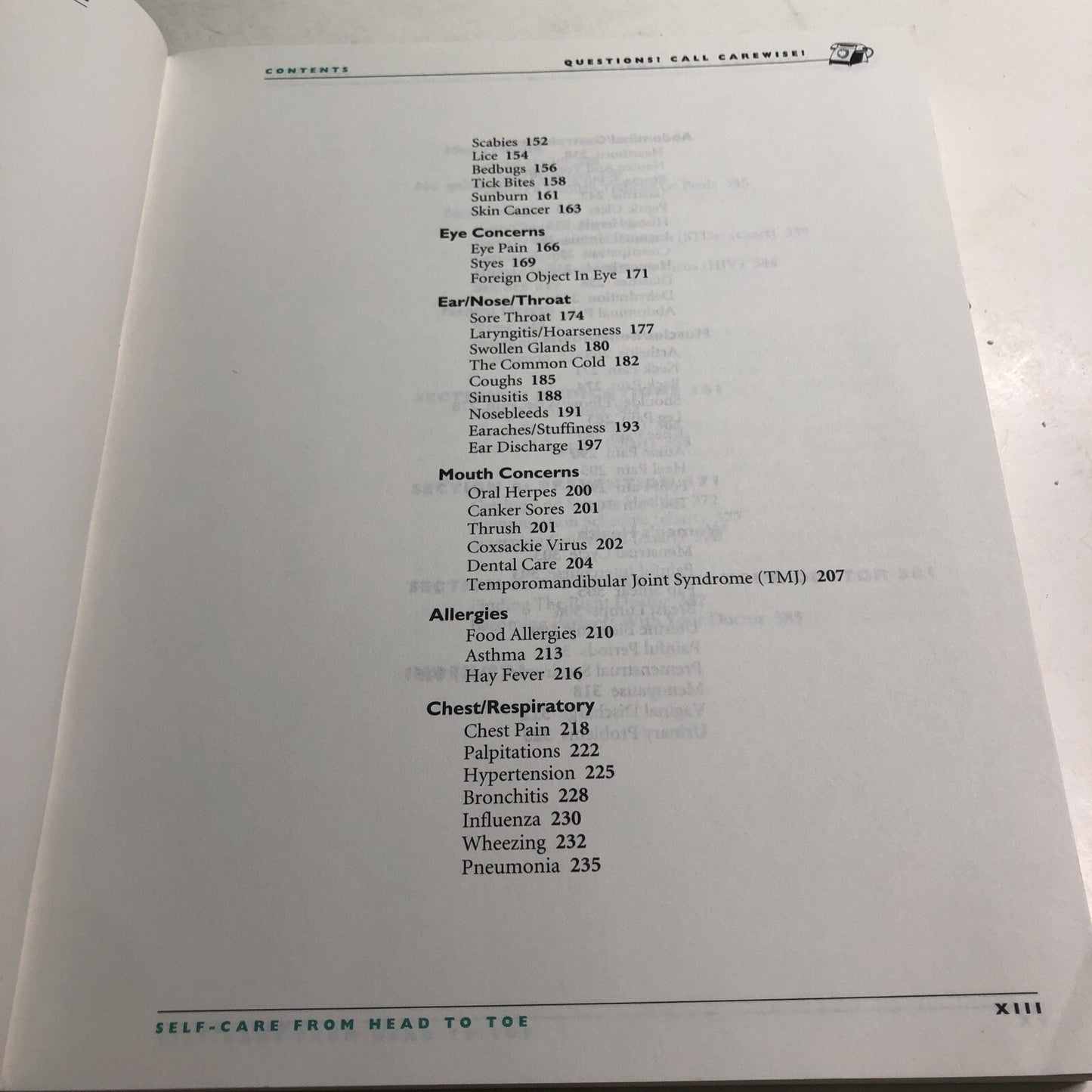 THE CAREWISE GUIDE : SELF-CARE FROM HEAD TO TOE By Acamedica Press Staff 1995