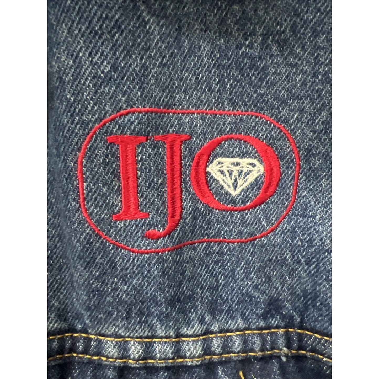 ID Brand Denim Jacket XL With Embroidered Independent Jewelers Organization Logo