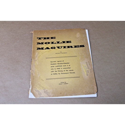 Molly/ Mollie Maguires, Souvenir Reprint of Hazelton Newspaper Filming Coverage