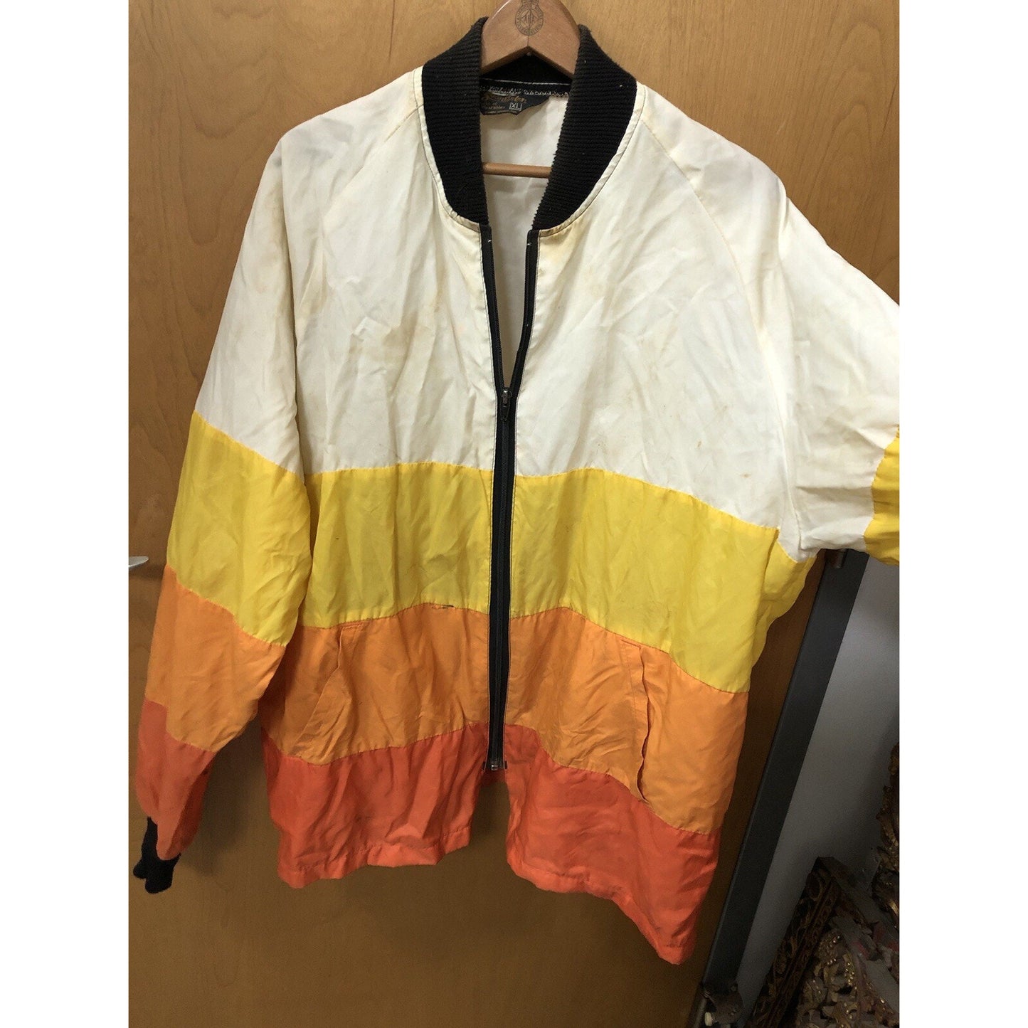 Vintage SWINGSTER NYLON JACKET XLarge Y2K Zipper J4837 Imperfect