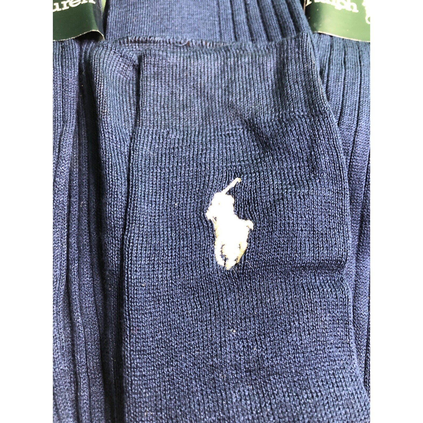Vintage Polo Ralph Lauren SOCKS 6 PAIR 10.5 Navy Style No. 7100 Boxed Set