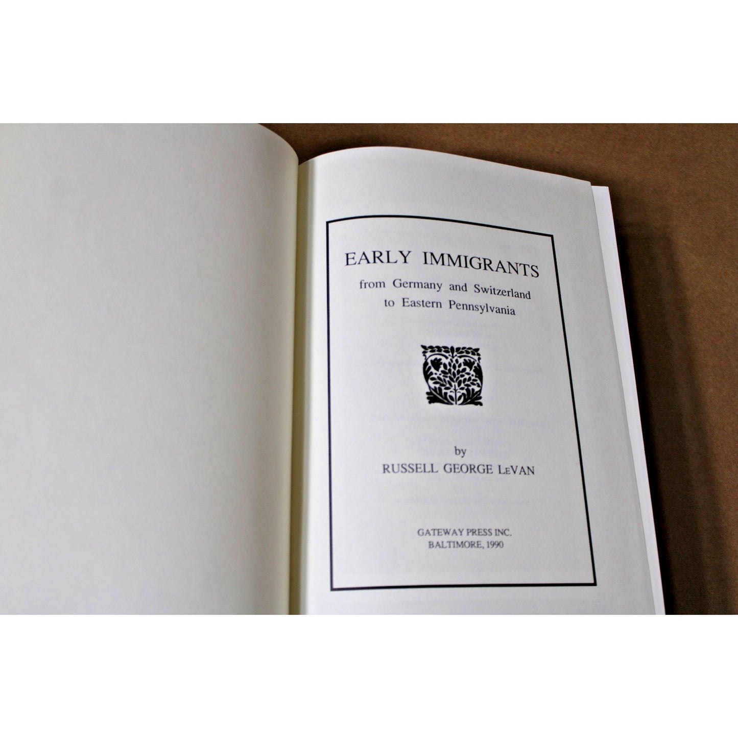 Early Immigrants from Germany and Switzerland to Eastern Pennsylvania, Levan