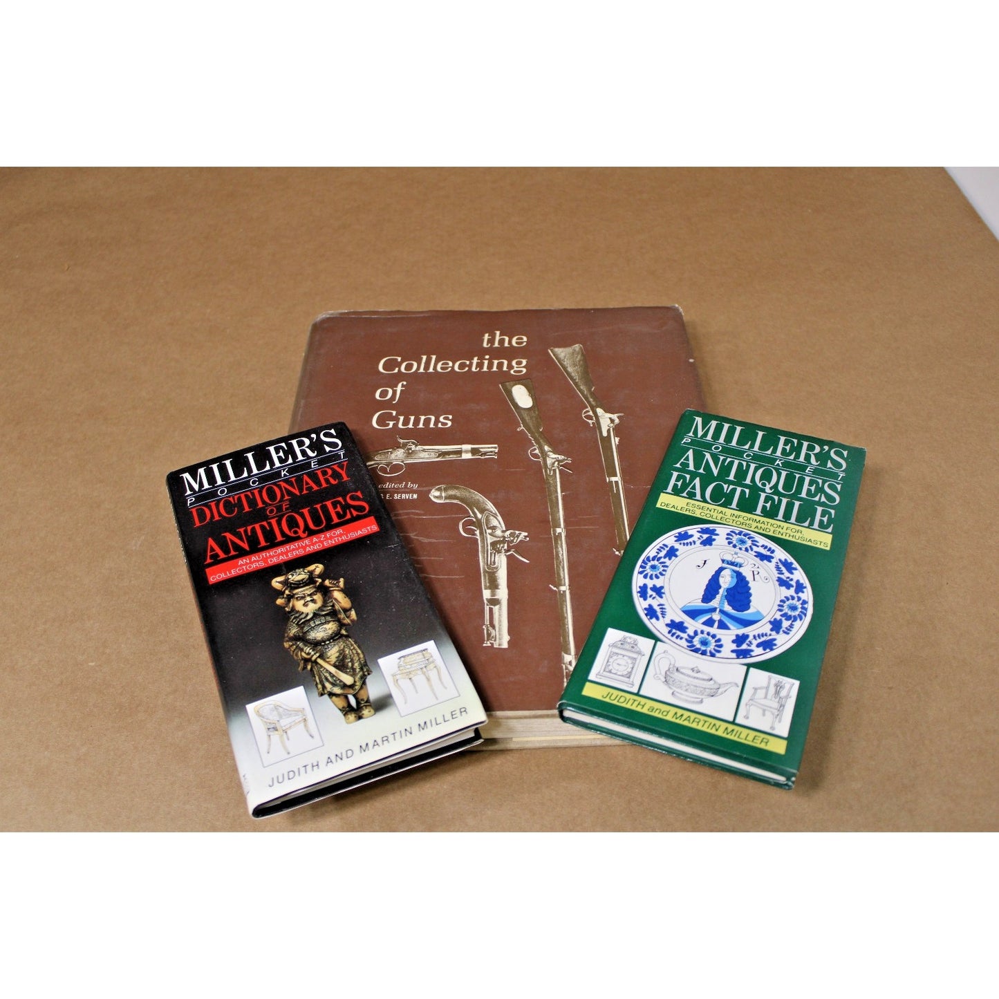 Lot of 3 Antiques Identification/ Pricing Guides for Guns, Pottery, China, Glass