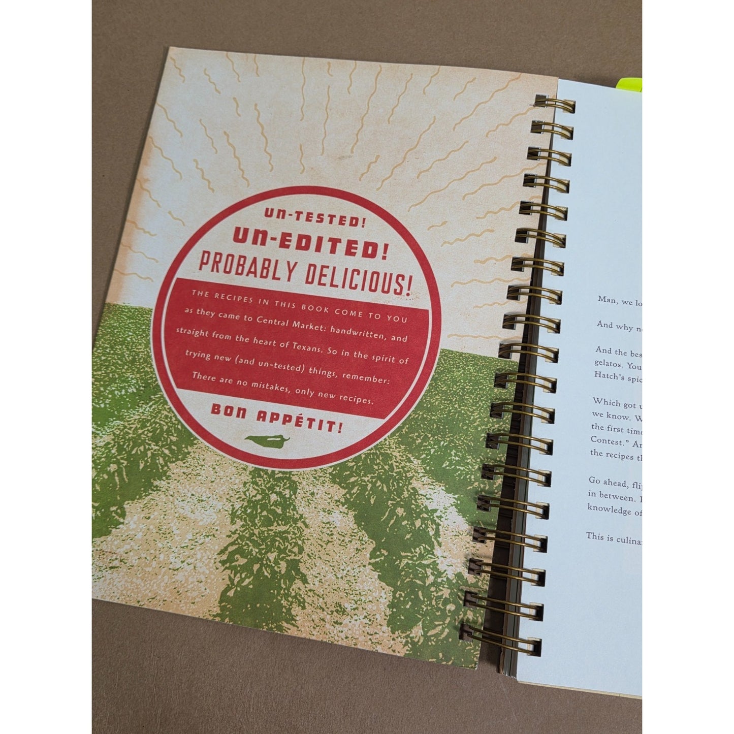 Rare Central Market 1st Annual Hatch Chile Pepper Recipe Book - 2007 Edition
