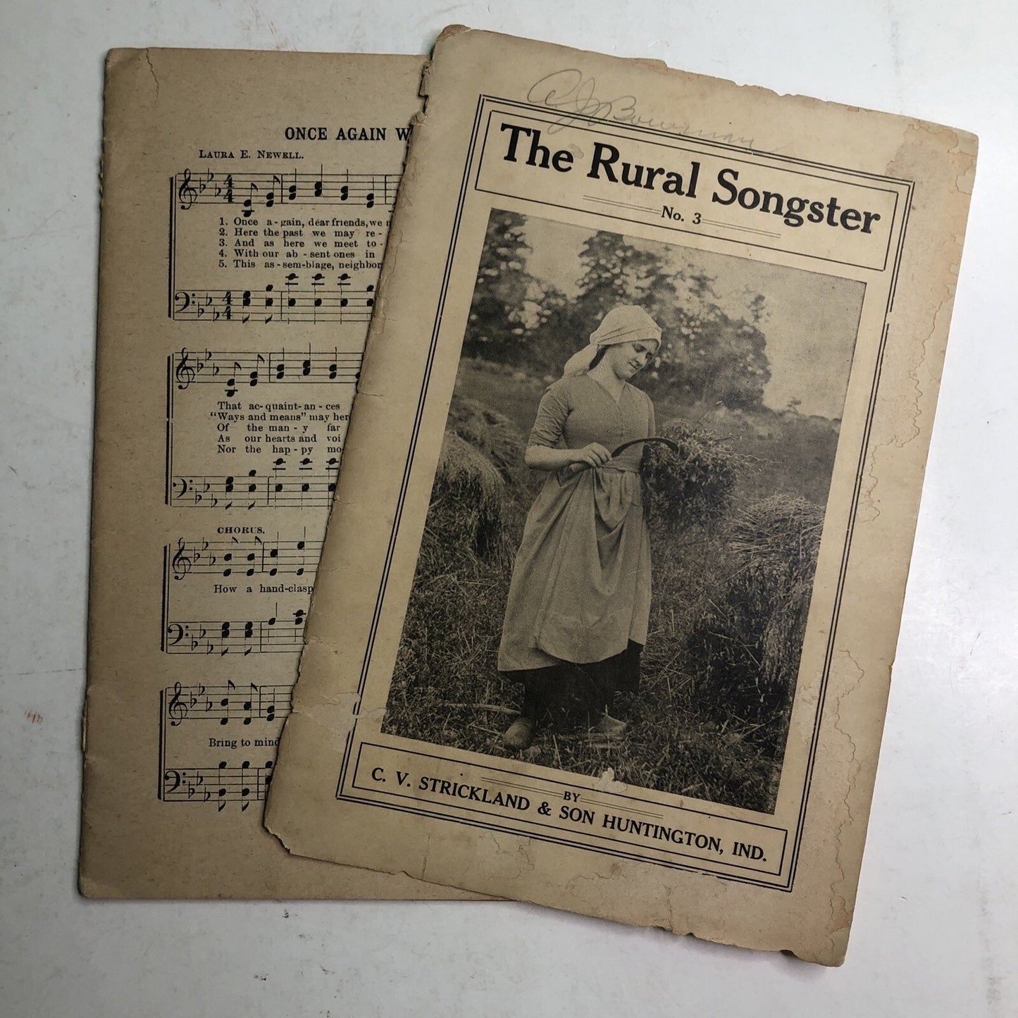 The Rural Songster No. 3 1906 By C. V. Strickland & Son Huntington, Indiana