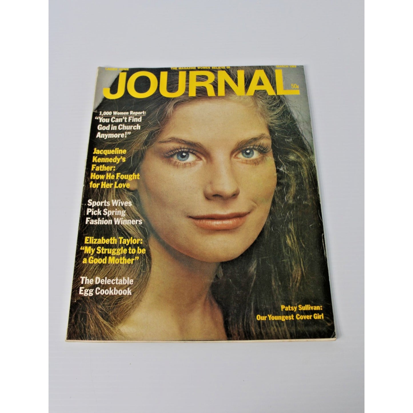 1969 March Vtg. Ladies' Home Journal Magazine- Jackie Kennedy, Elizabeth Taylor