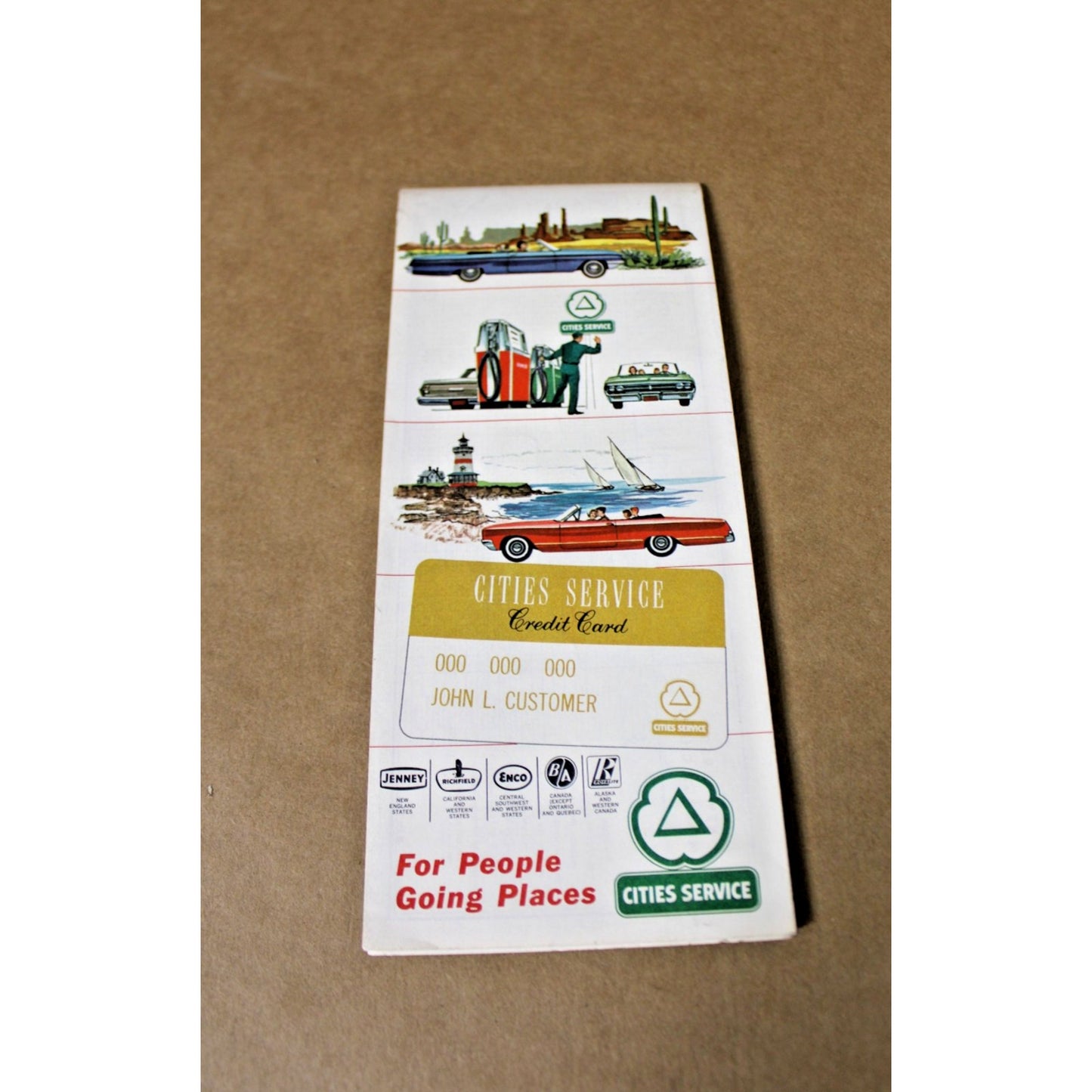 Vintage Cities Service Gas New Jersey Map 1964