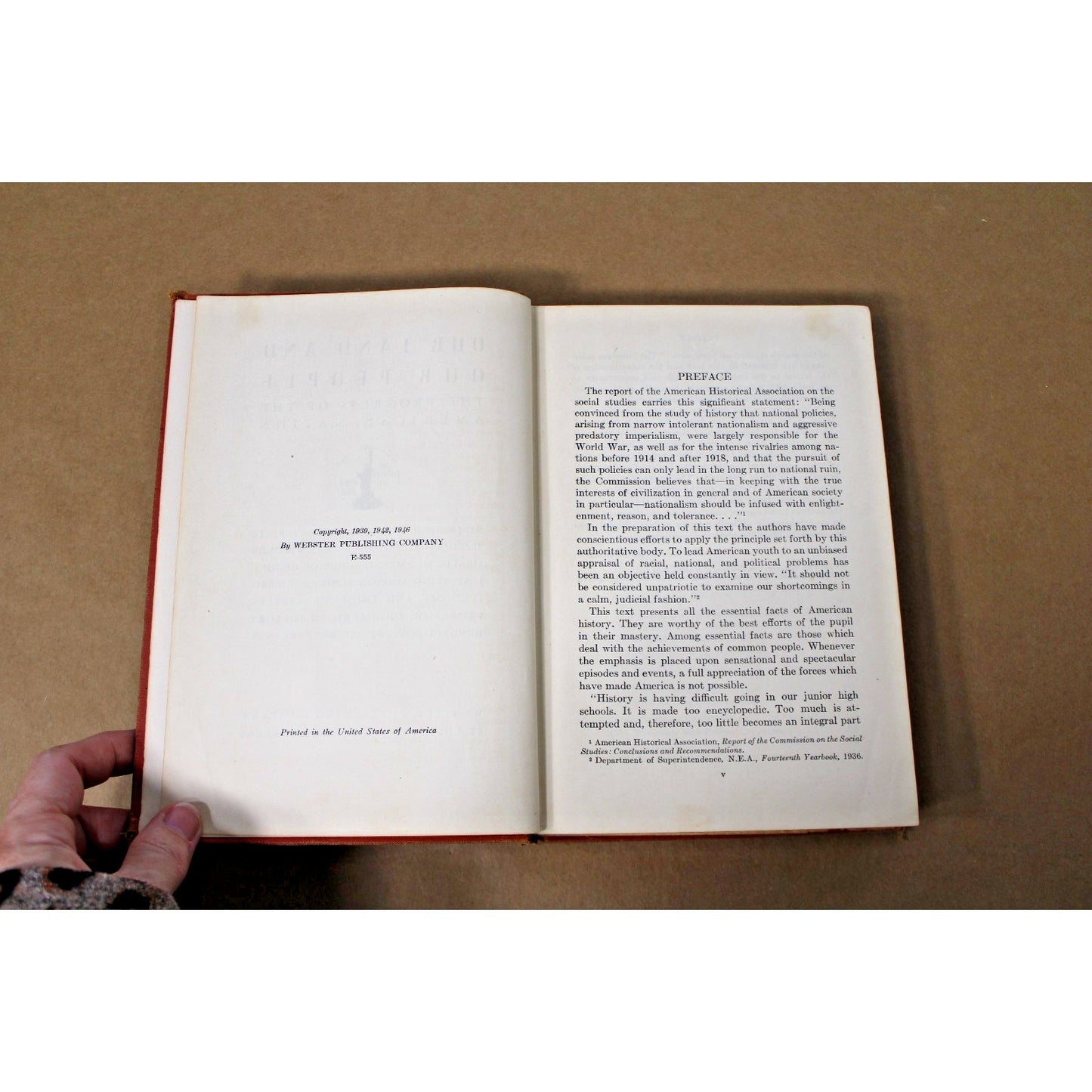 VTG 1946 Our Land and Our People, Jesse H Ames, Merlin M Ames, Thomas S Staples