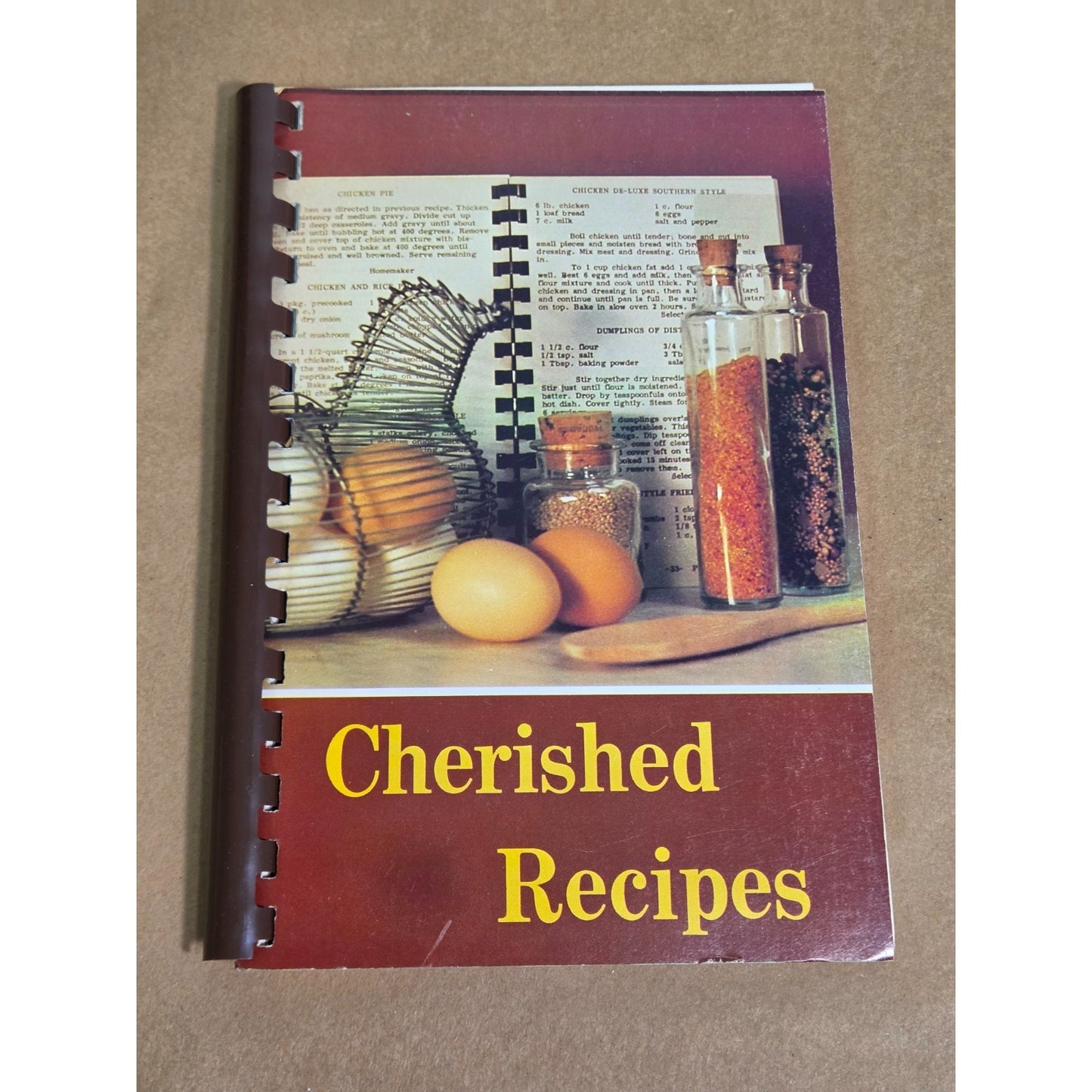Vintage Beta Sigma Phi "Cherished Recipes" Community Cookbook - Spiral Bound