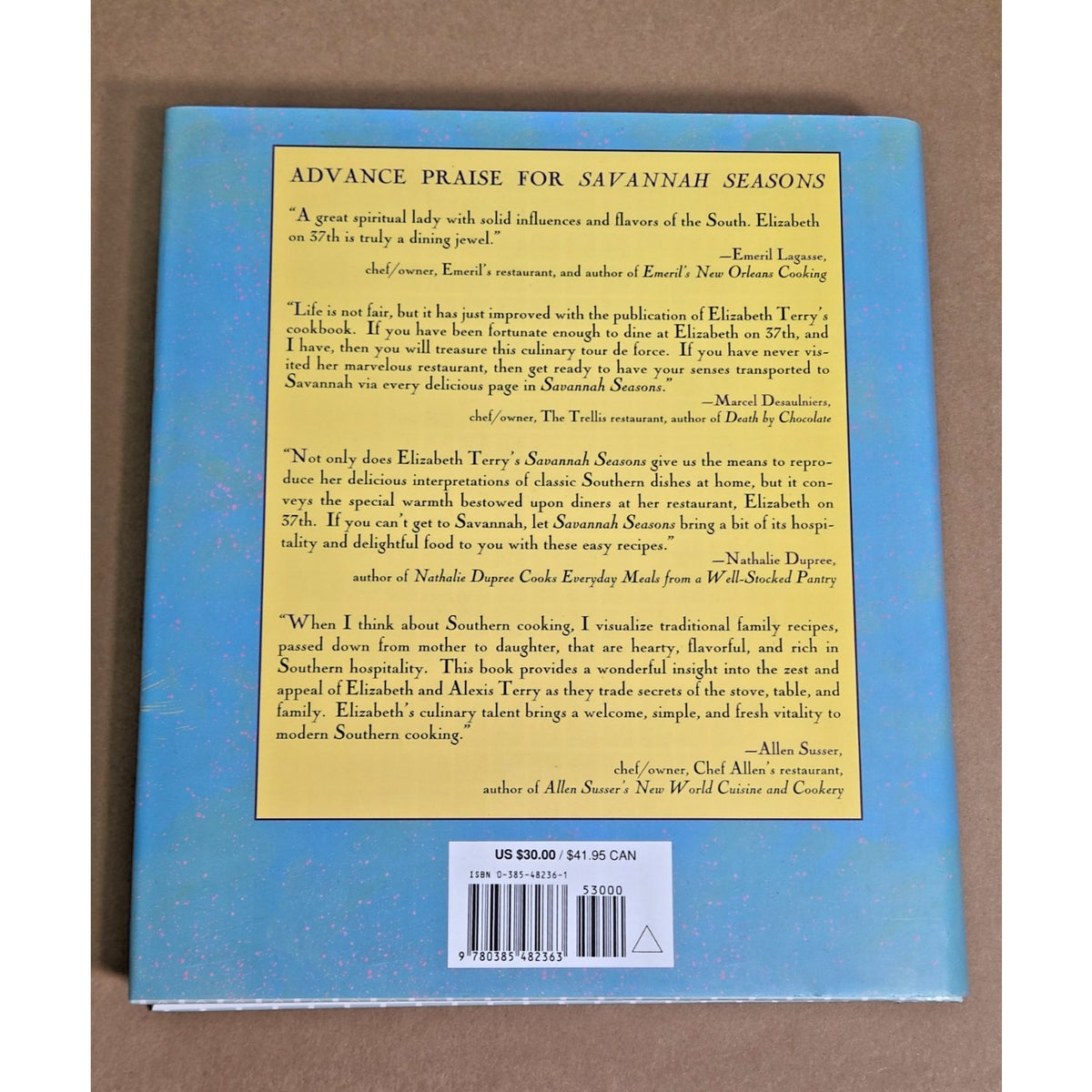Savannah Seasons Cookbook Elizabeth Terry 1st Ed Southern Recipes Savannah GA