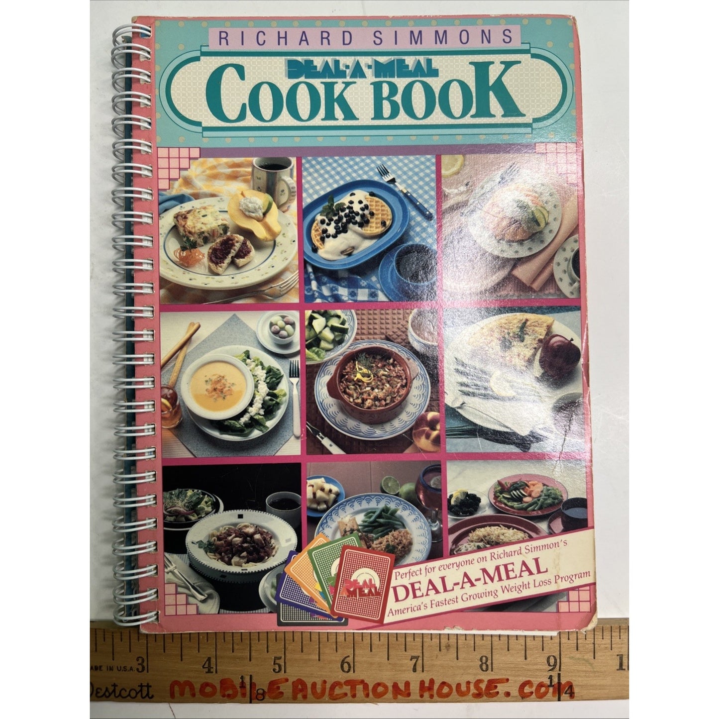 Vintage Richard Simmons Deal A Meal Cookbook Spiral Bound Weight Loss Recipes