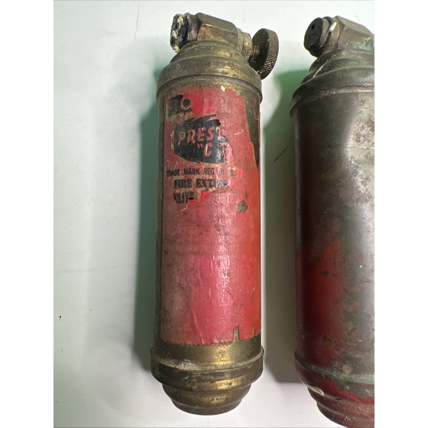 Lot 3 Presto “CB” Mini Fire Extinguishers Brass 5.5" Merlite Industries New York