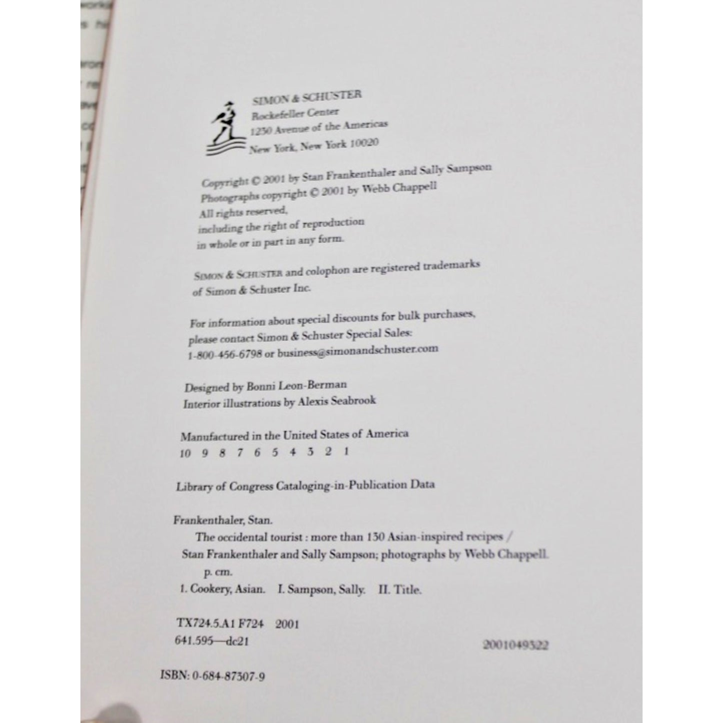 The Occidental Tourist - Stan Frankenthaler & Sally Sampson, Asian Cooking