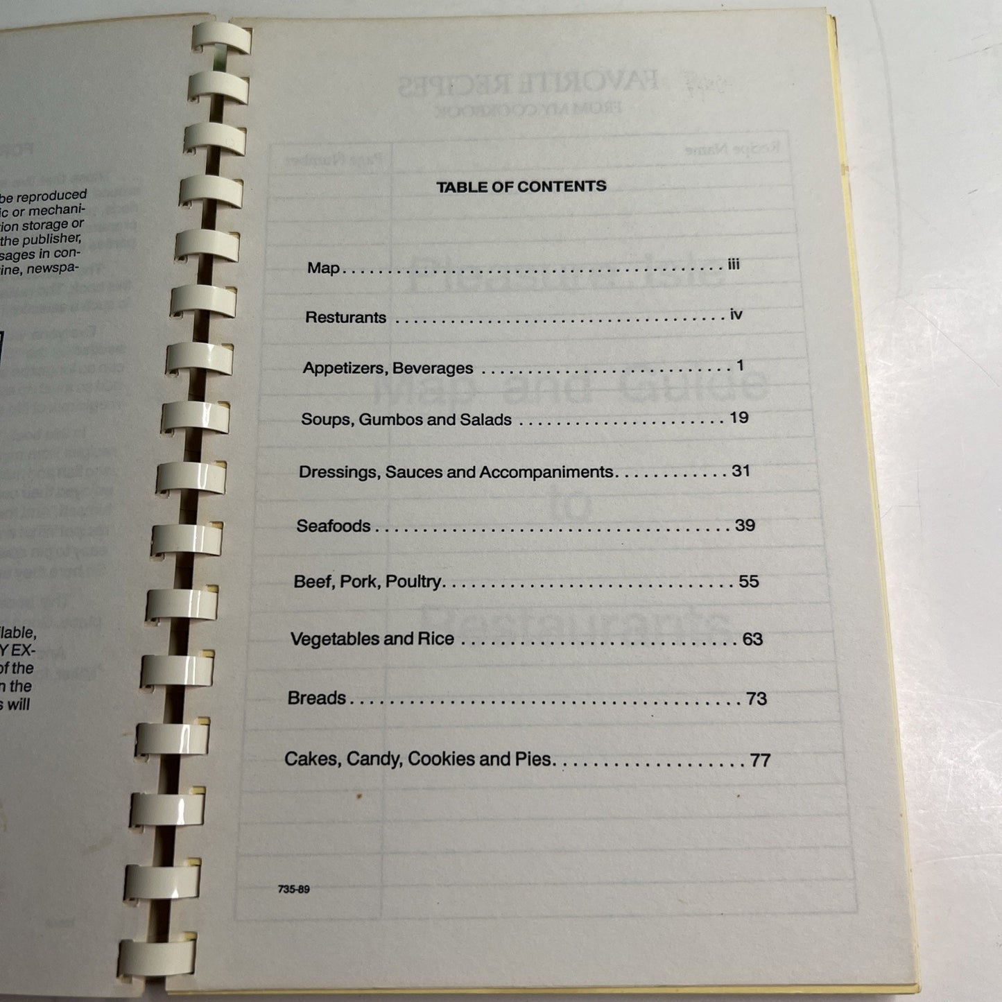 Cookbook & Restaurant Guide Pleasure Isle Gulf Shore Alabama Recipes 1989 Book