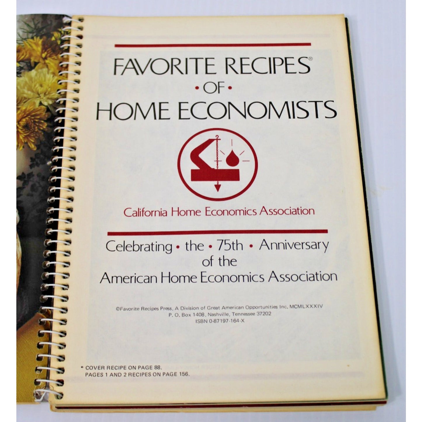 Favorite Recipes of Home Economists- CA Home Economics Assoc. 75th Anniversary