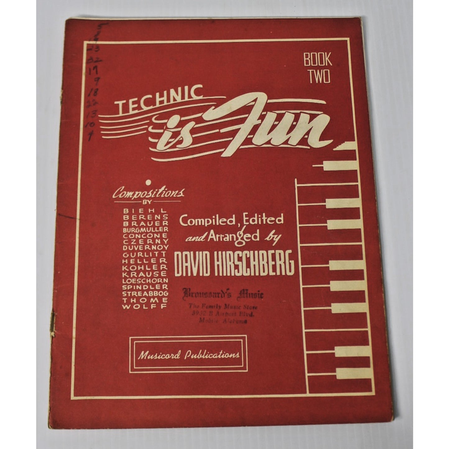 Vintage 1943 Technic Is Fun Book Two Songbook Piano By David Hirschberg