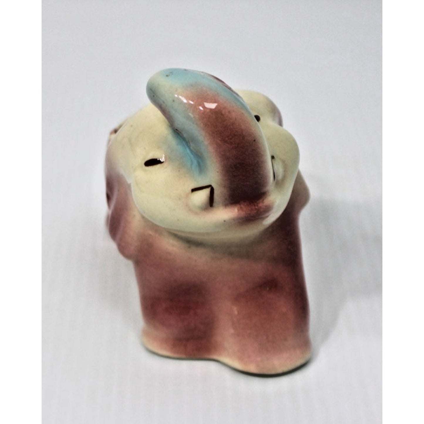 Vintage Mid Century Kitschy Elephant Ceramic Planter, Pottery, Baby, Nursery