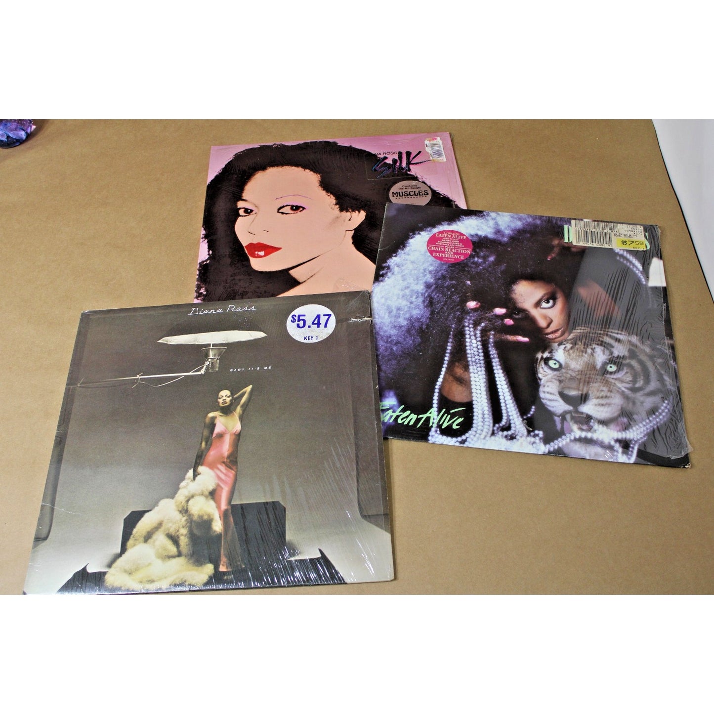 Lot of 3 Vintage Albums by Diana Ross from the 1970s/ 1980s
